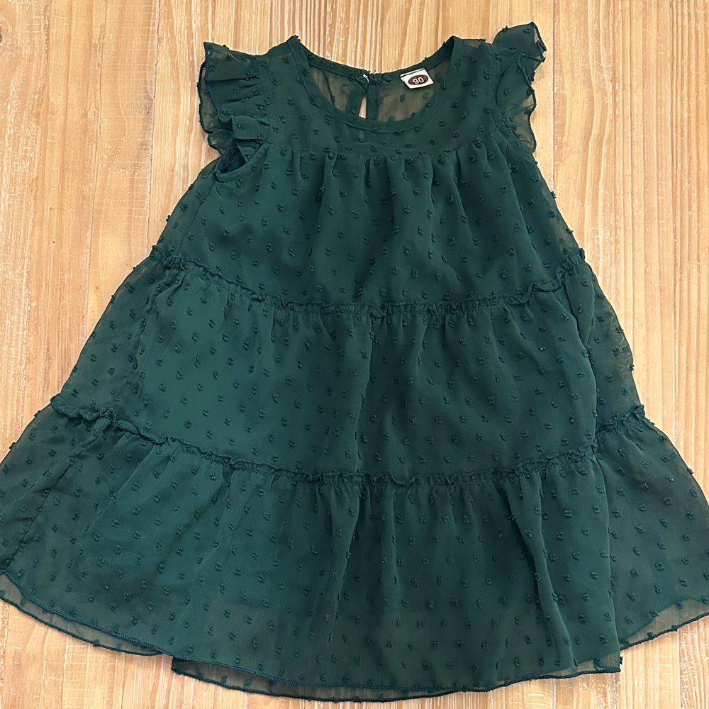Elegant Green Kids Dress